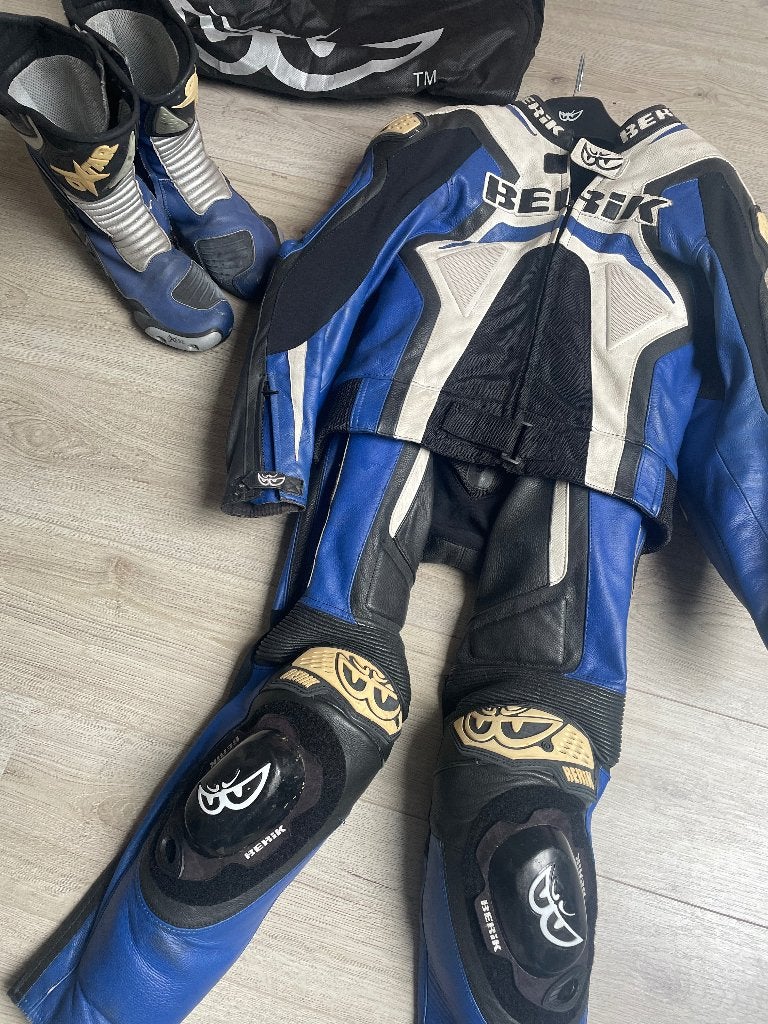Berik 2-delig Motorpak maat 50, inclusief laarzen, Motoren, Ophalen, Berik, Tweedehands, Heren