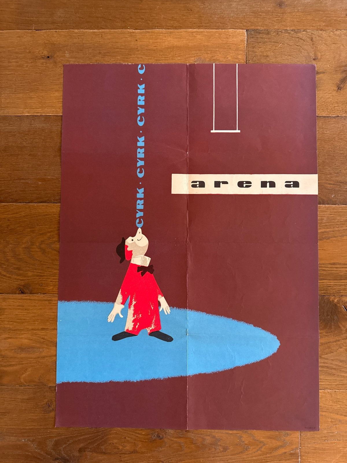 Vintage CYRK Circus Poster - Arena, Ophalen of Verzenden, A1 t/m A3, Overige onderwerpen, Rechthoekig Staand