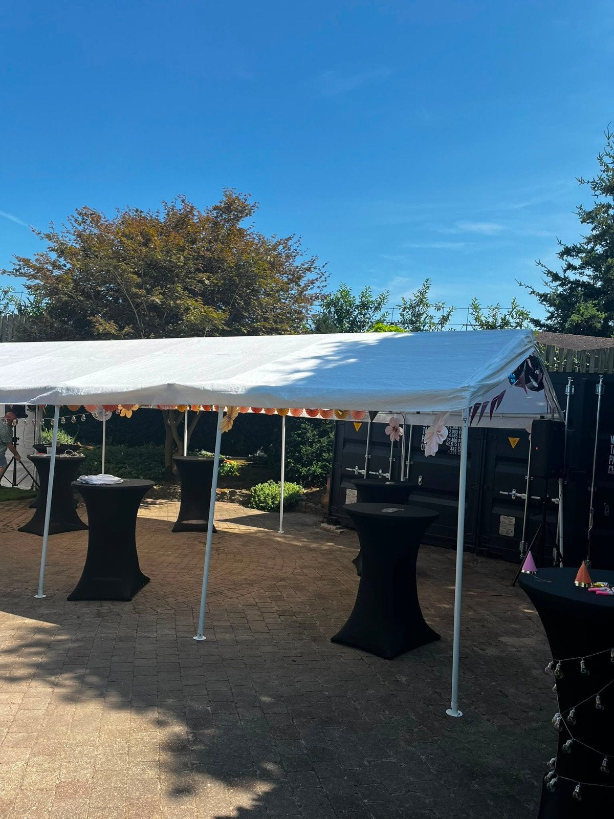 Partytent 4x10m met zijwanden., Tuin en Terras, Partytenten, Ophalen, Gebruikt, Partytent, 8 meter of meer