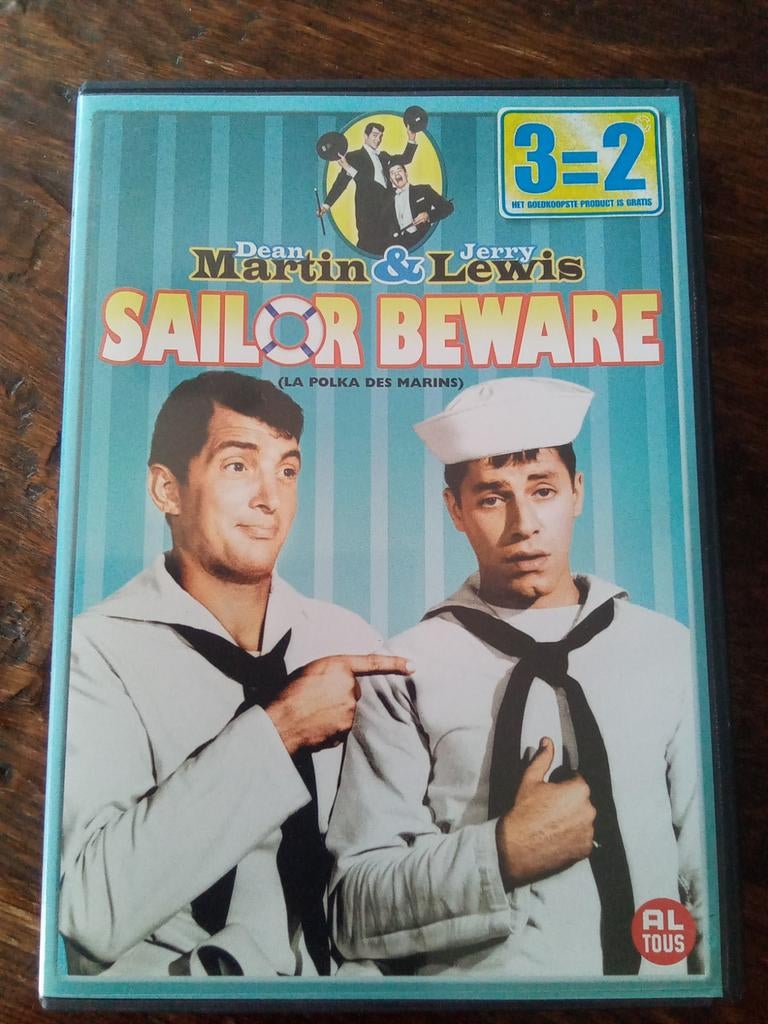 Dean Martin & Jerry Lewis - Sailor Beware film uit 1951, Alle leeftijden, Ophalen of Verzenden, Zo goed als nieuw, Komedie