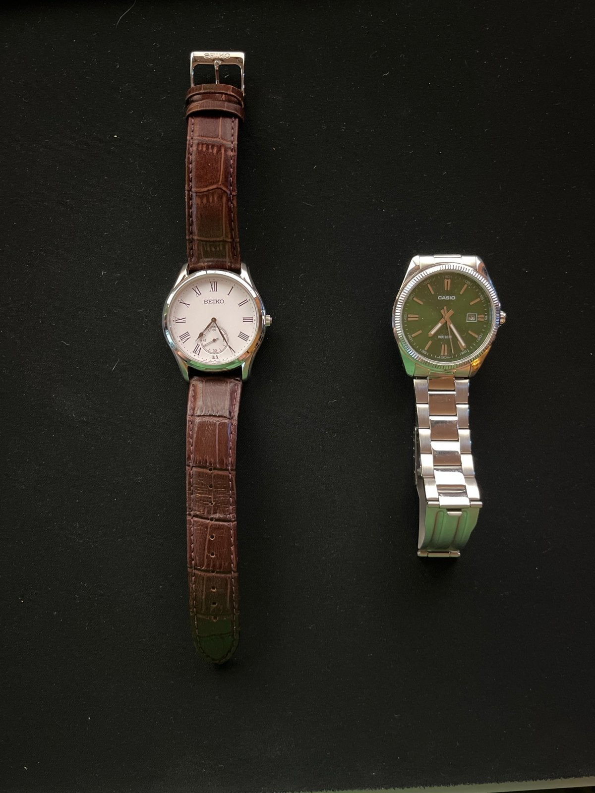 Twee stijlvolle polshorloges: Seiko en Casio, Sieraden, Tassen en Uiterlijk, Ophalen, Seiko, Staal, Polshorloge