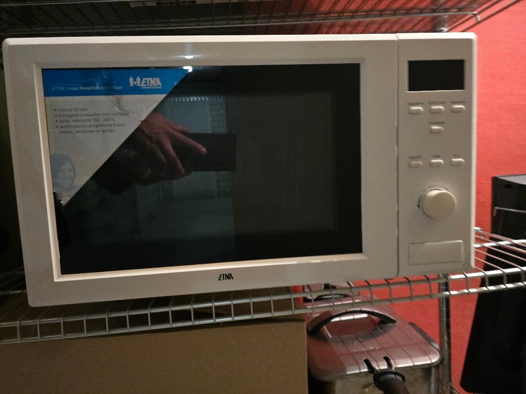 Witte Combi magnetron, Witgoed en Apparatuur, Magnetrons, Ophalen, Combimagnetron, Gebruikt, Hete lucht