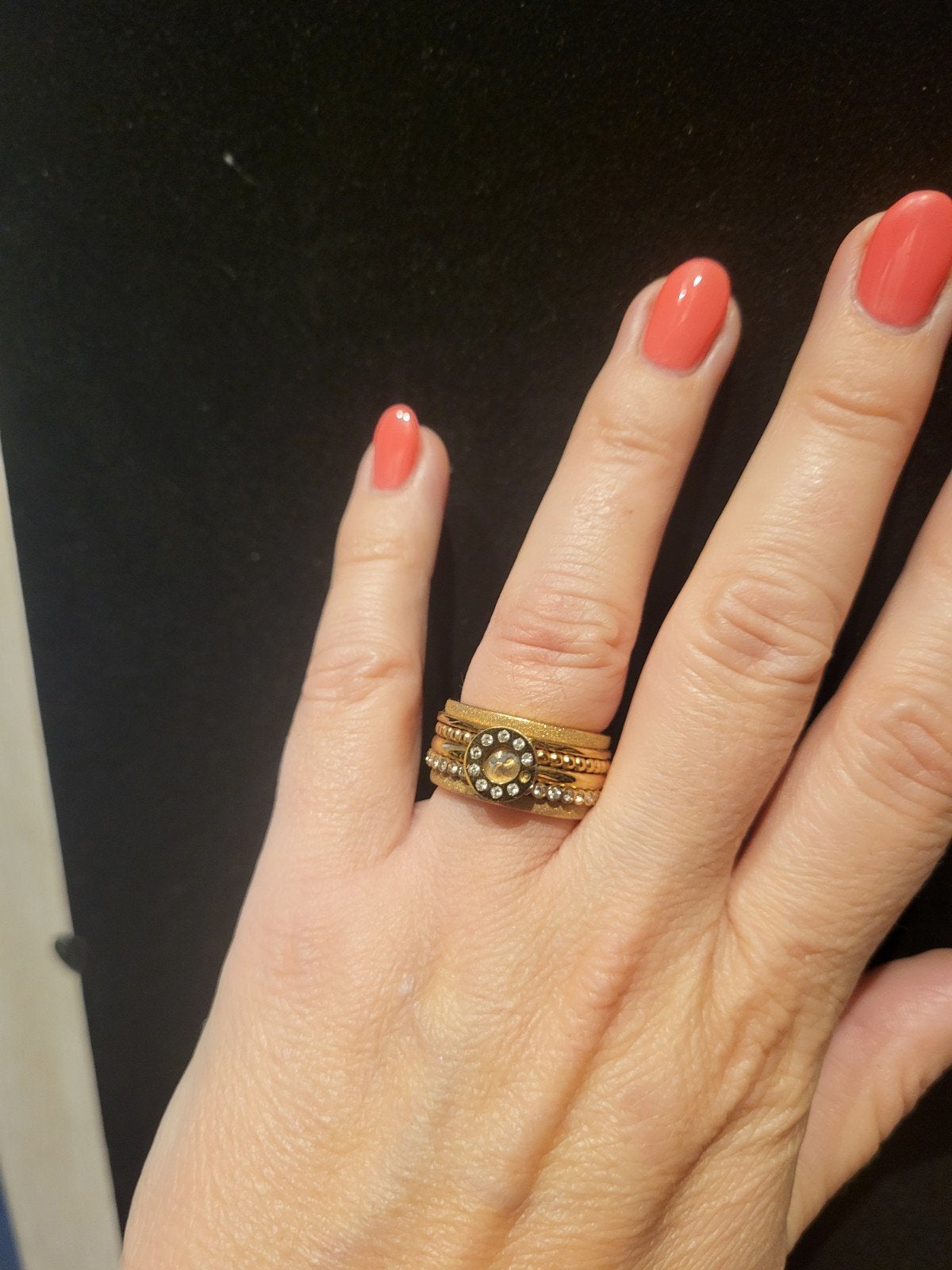 ixxi ring goudkleurig, Sieraden, Tassen en Uiterlijk, Ringen, Ophalen of Verzenden, Zo goed als nieuw, 17 tot 18, Dame