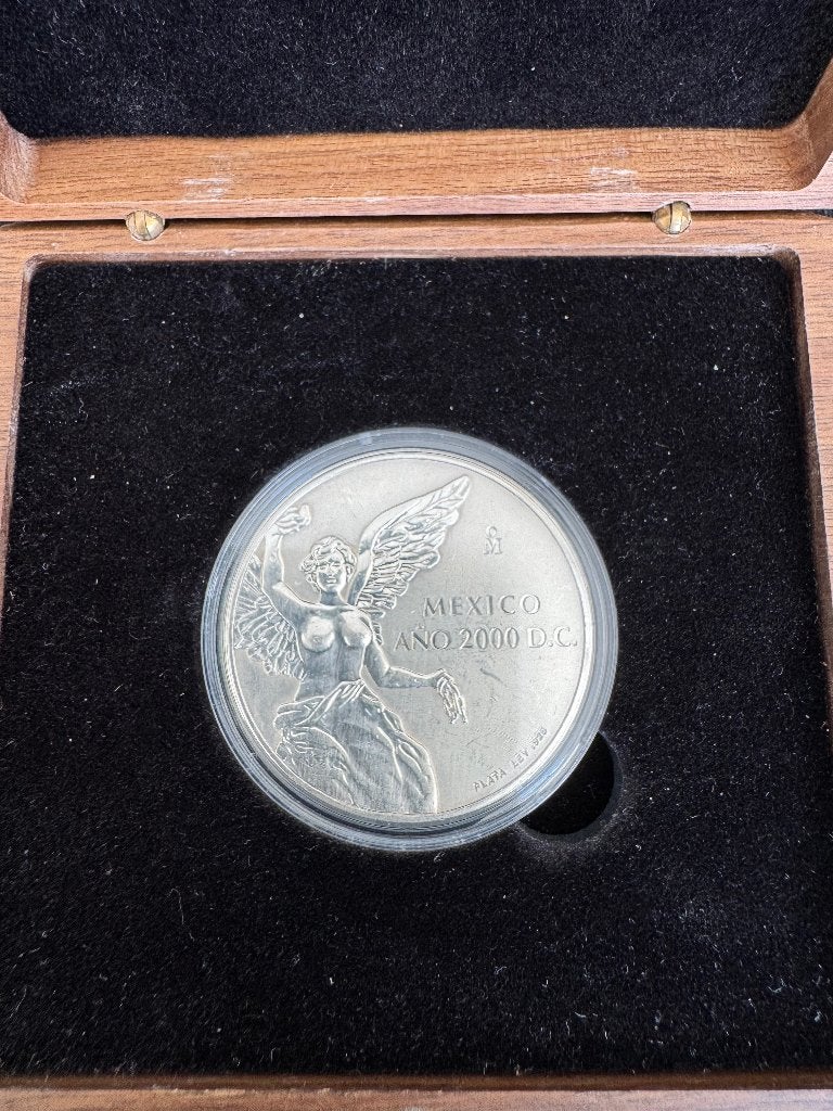 Mexico onza año 2000 zilver munten, Postzegels en Munten, Edelmetalen en Baren, Ophalen of Verzenden, Zilver