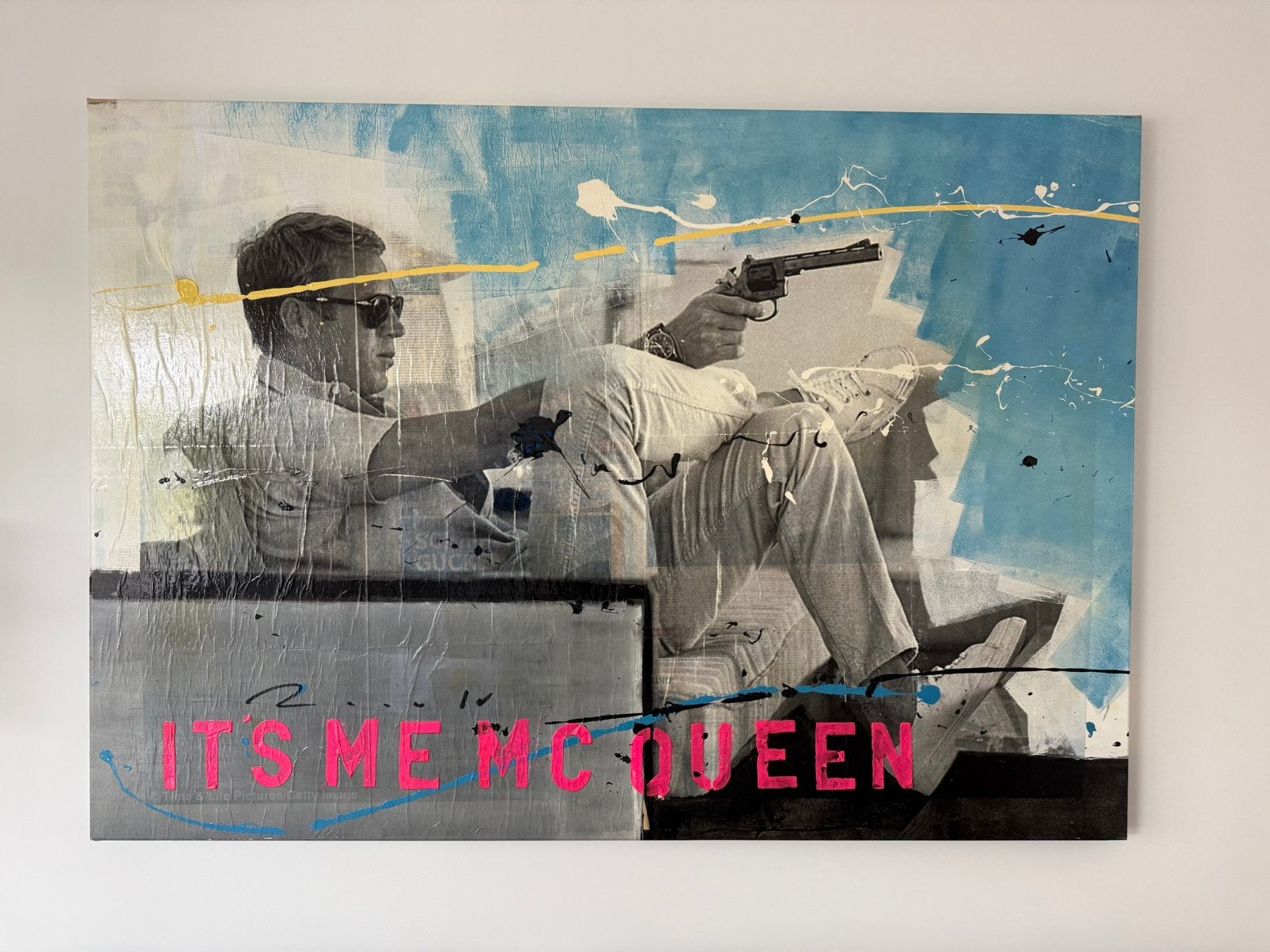 Ronald Chapeau “It’s me McQueen” 150x105, Ophalen, Handgeschilderd