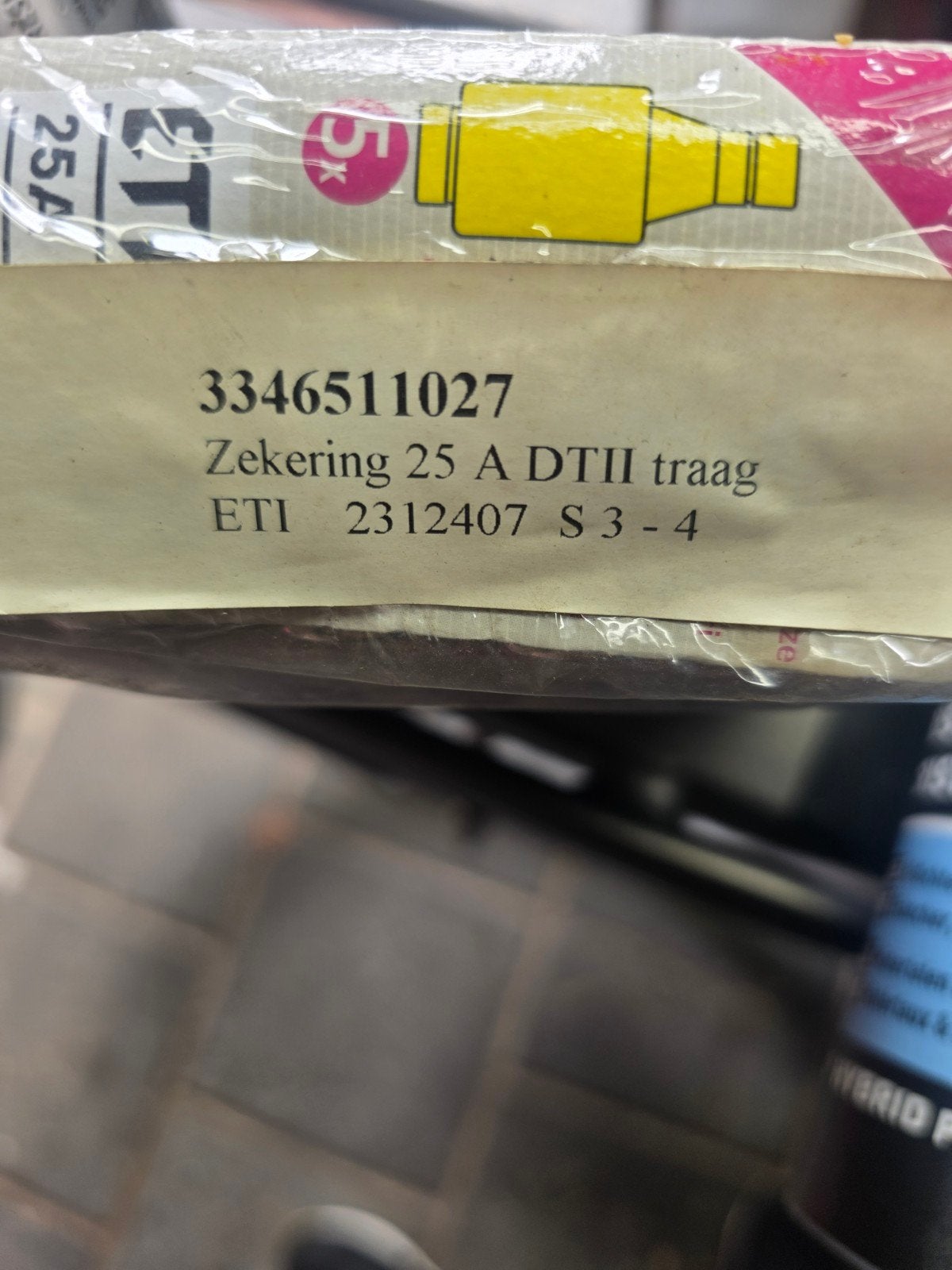 ETI Zekering 25A DTII traag (5 stuks), Ophalen of Verzenden, Nieuw, Overige merken, Overige typen