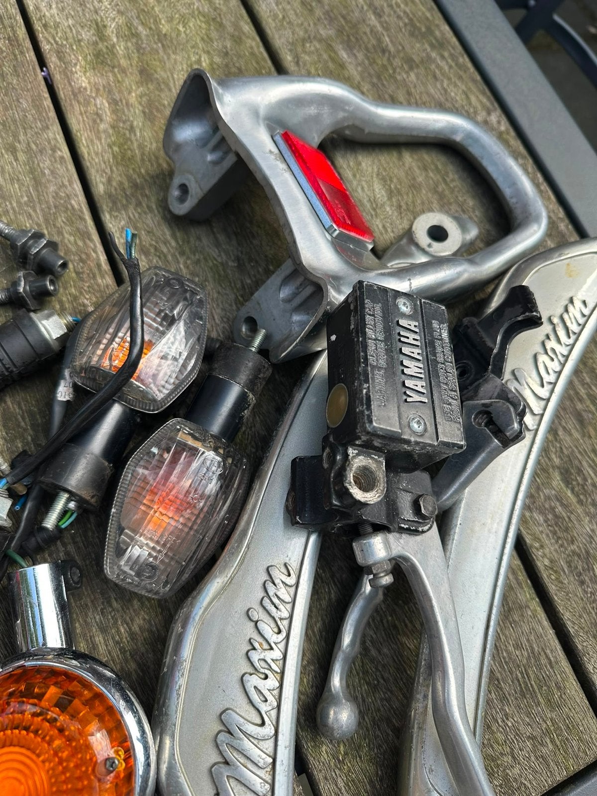 Yamaha Maxim onderdelen: knipperlichten, handvatten, rem, Motoren, Ophalen of Verzenden, Gebruikt
