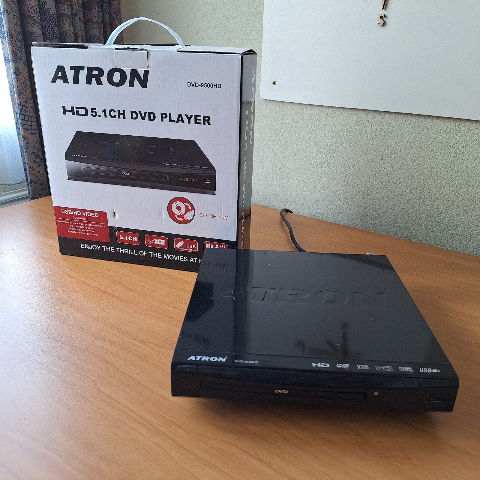 Atron HD 5.1CH DVD Speler - DVD-9500HD, Ophalen, Zo goed als nieuw, Dvd-speler, Overige merken
