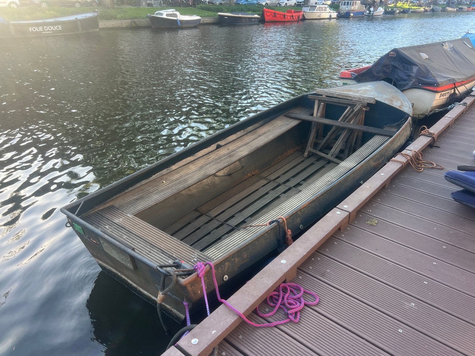 Stalen Grachtenboot / Vlet 5 meter | Sloep, Watersport en Boten, Ophalen, Gebruikt, Staal, Grachtenboot