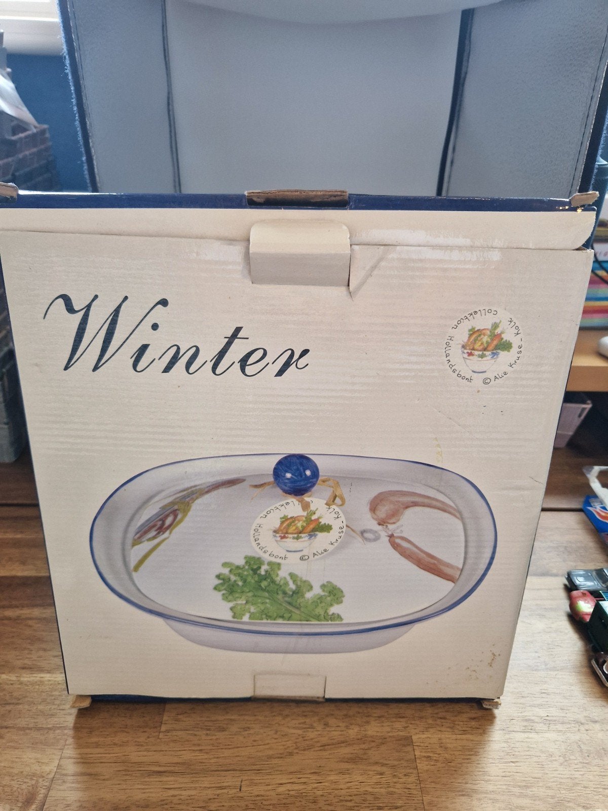 Alie kruse-Kolk Schaal met deksel winter stijl, Antiek en Kunst, Ophalen
