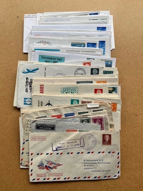 100 FIRST FLIGHT COVERS ETC. NEDERLAND, Postzegels en Munten, Verzenden, Envelop