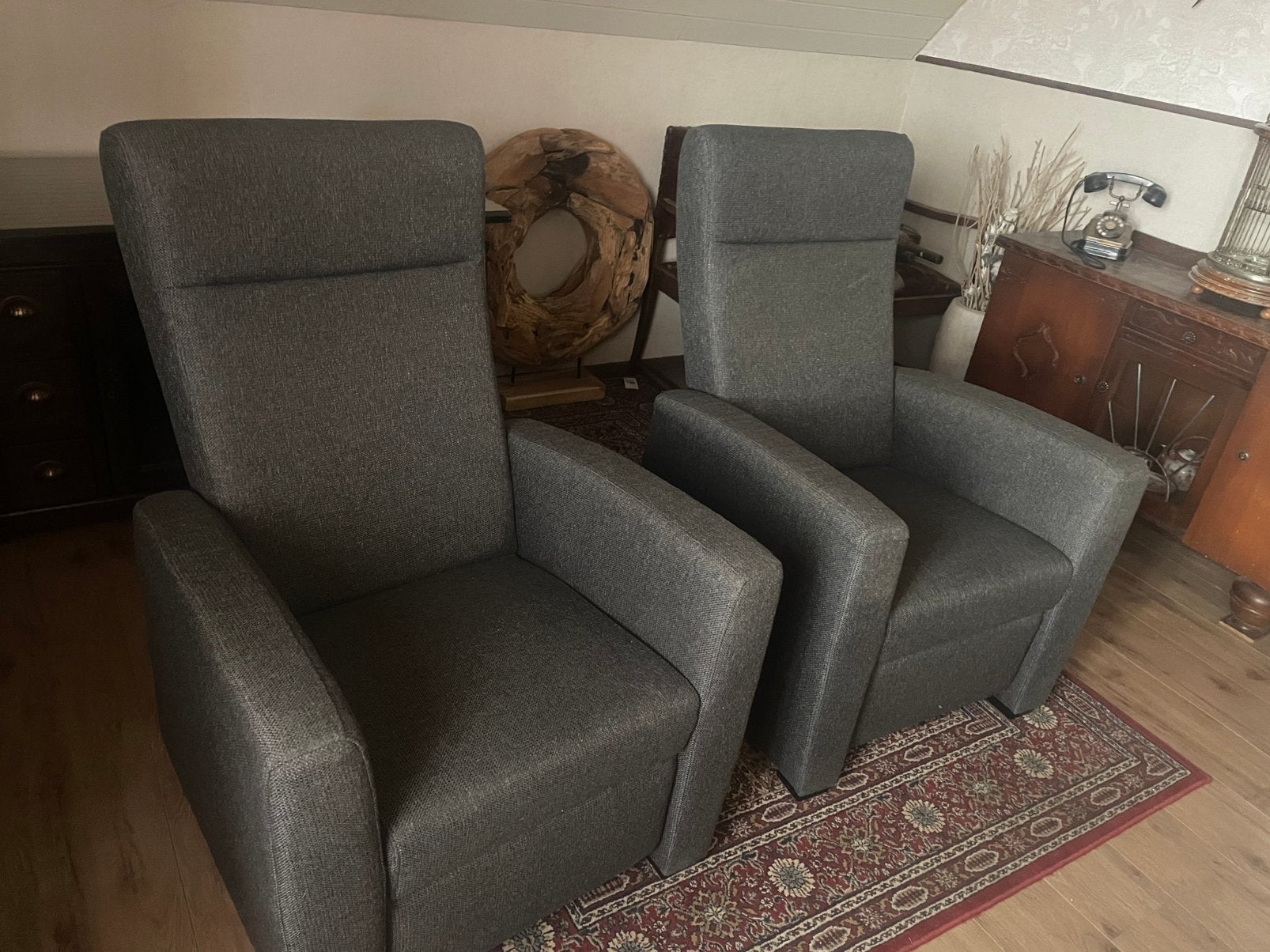 Prachtige relax fauteuils, Huis en Inrichting, Fauteuils, Ophalen, Zo goed als nieuw, 75 tot 100 cm, 50 tot 75 cm