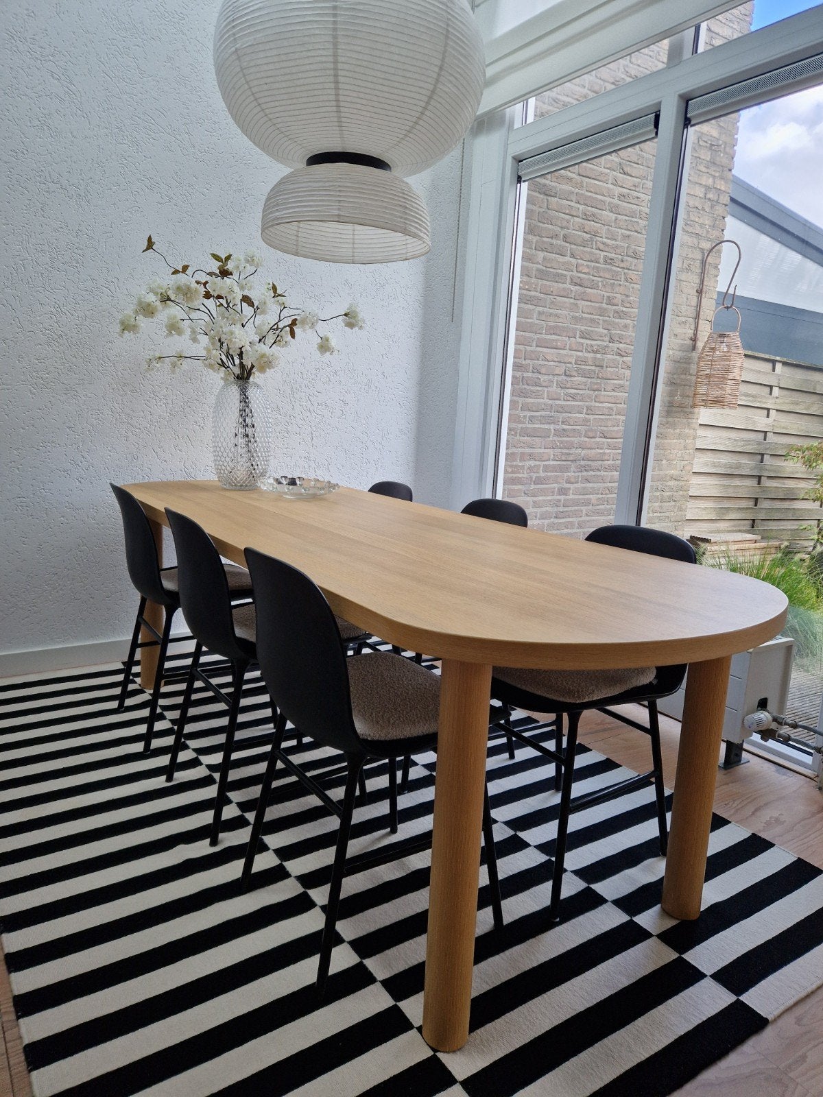 Eettafel Ikea Stockholm 230 x 90, Ophalen, 200 cm of meer, 50 tot 100 cm, Zo goed als nieuw