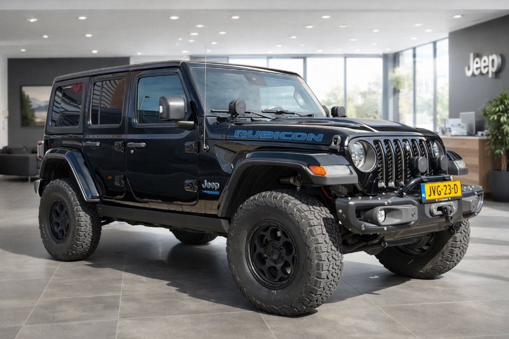 JEEP WRANGLER 4XE 380 UNLIMITED RUBICON FALCON FULL OPTIONS!, Automaat, 1995 cc, 4 cilinders, Zwart