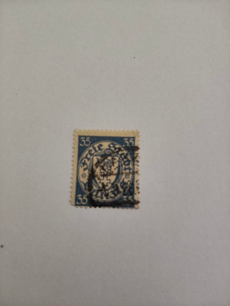 8454 freie stadt danzig kleine wapen 35 pf 1924, Postzegels en Munten, Verzenden, BRD