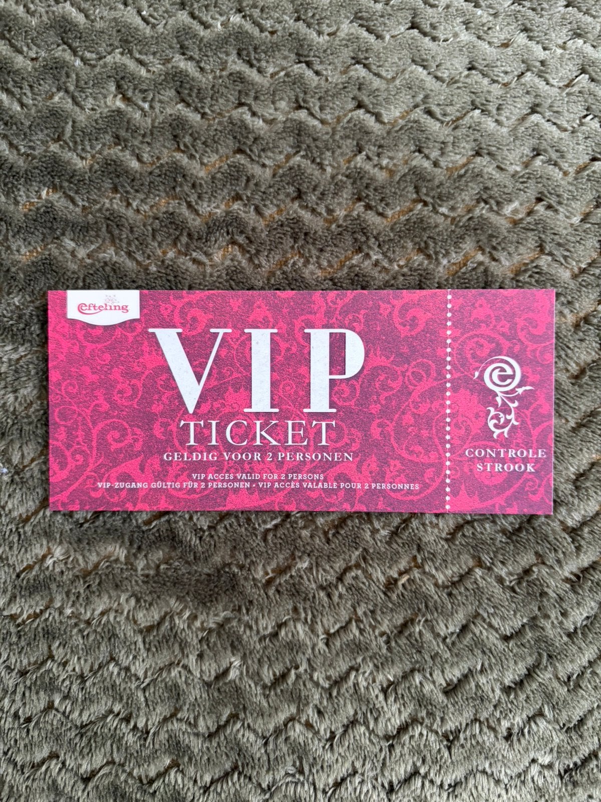 Efteling VIP ticket, Twee personen, Overige typen