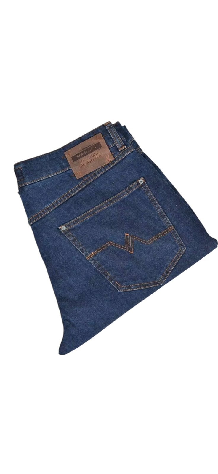 Stile Latino – Jeans in Donkerblauw Denim – Maat 54, Ophalen of Verzenden, Zo goed als nieuw, Blauw, W36 - W38 (confectie 52/54)