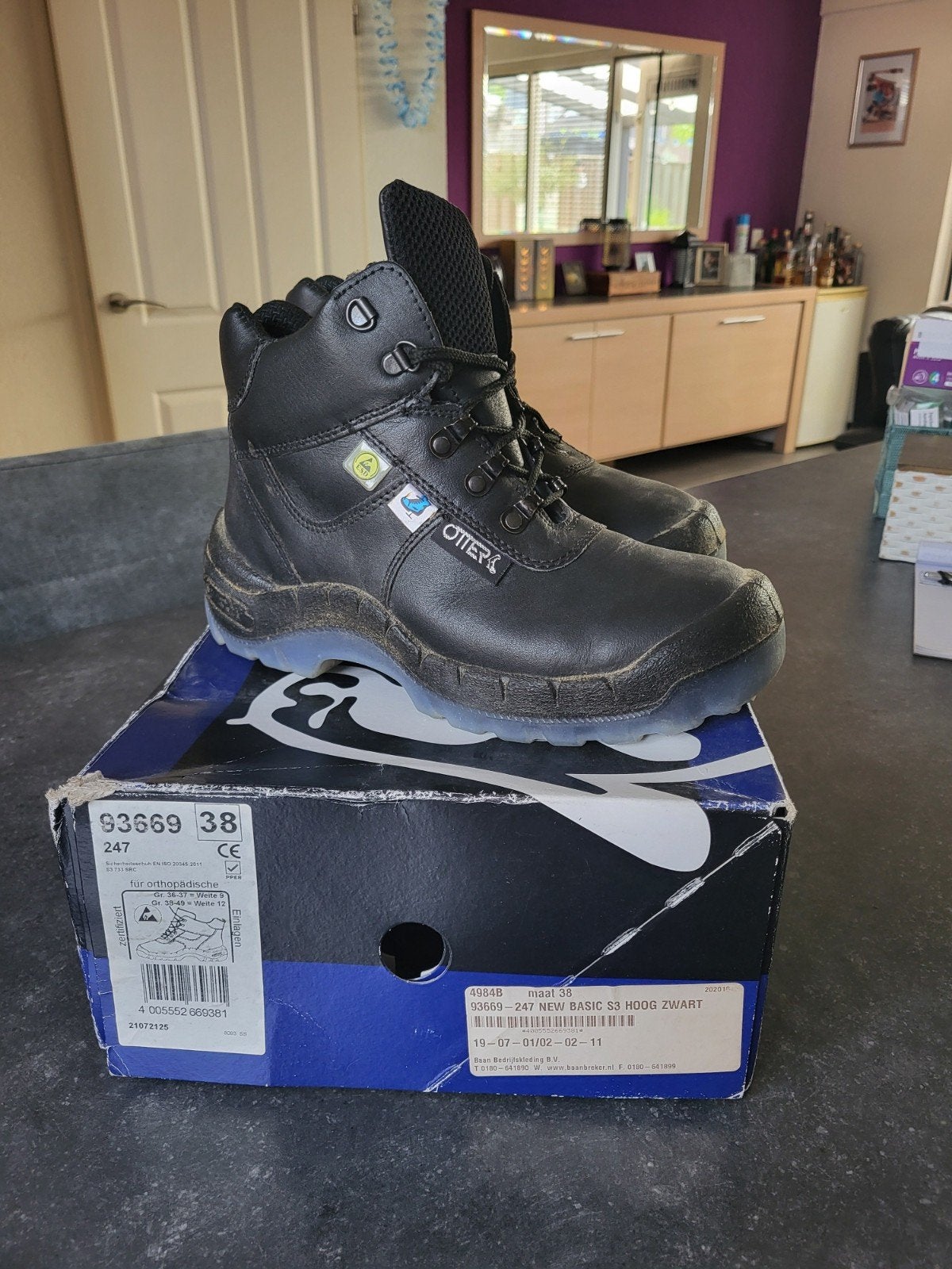 Otter S3 Hoge Werkschoenen - Maat 38, Ophalen, Gebruikt