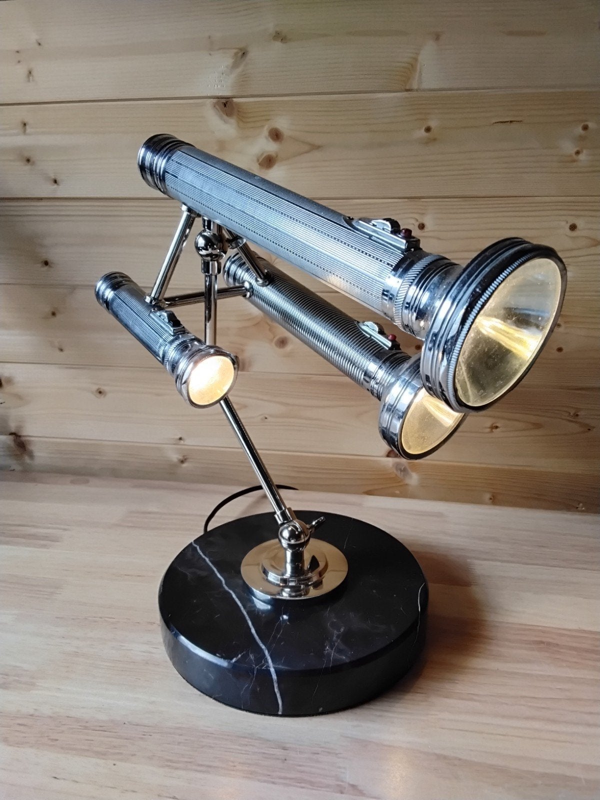 handmade vintage tafellamp, Ophalen of Verzenden