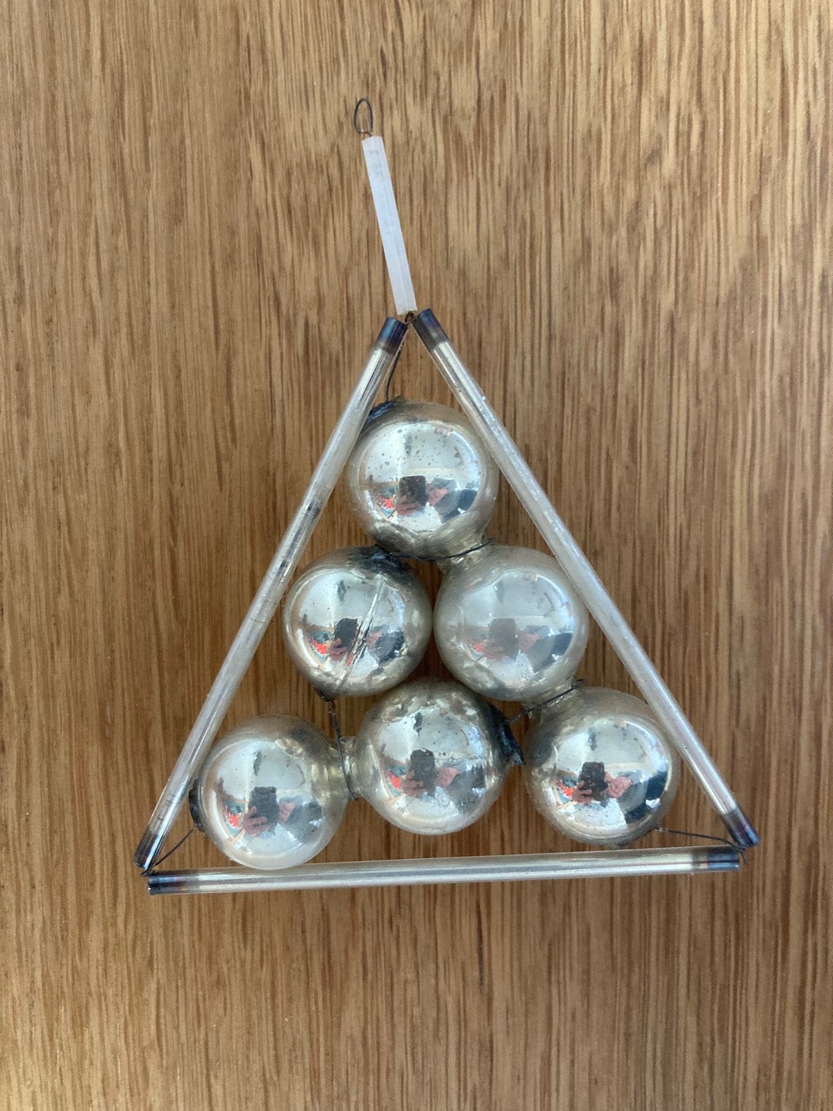 Gablonzer zilveren kerstboom hanger 10 cm, Diversen, Ophalen of Verzenden, Gebruikt
