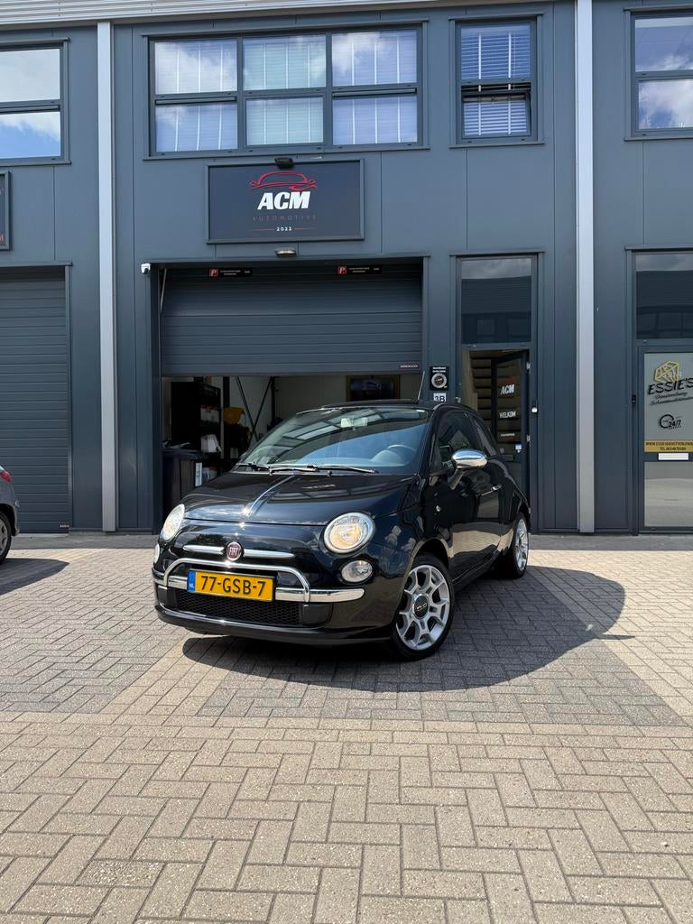 Fiat 500 1.2 C Sport 2008 Zwart, Auto's, Fiat, Voorwielaandrijving, 1242 cc, 4 cilinders, 840 kg