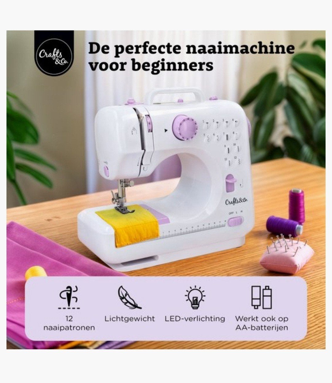Compacte en lichtgewicht naaimachine, Ophalen, Naaimachine, Overige merken
