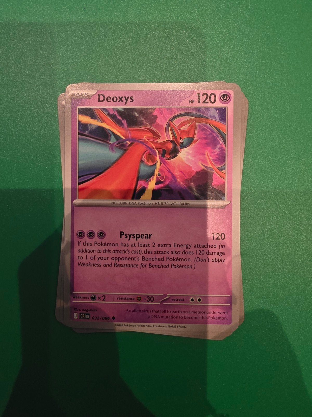 Deoxys 032/086, Ophalen of Verzenden, Zo goed als nieuw
