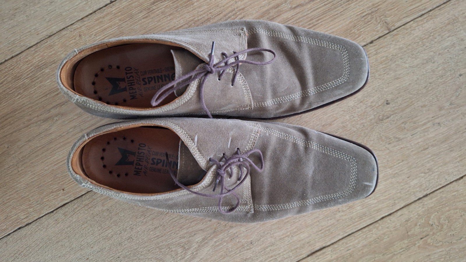 Van Bommel veterschoenen, maat 44, lichtbruin suède, Kleding | Heren, Schoenen, Bruin, Ophalen of Verzenden, Van Bommel, Gedragen