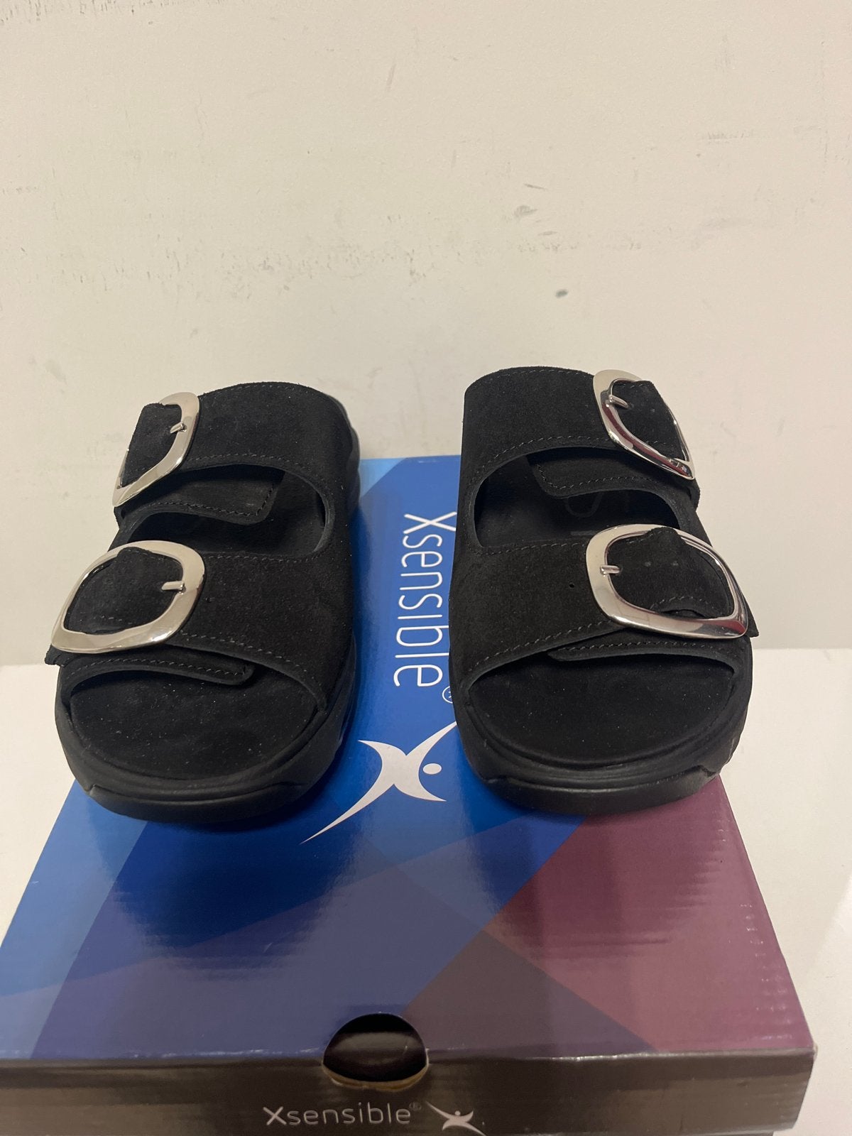 Xsensible slipper met blokjeszool - Maat 38 - Laatste paar!, Kleding | Dames, Schoenen, Slippers, -, Zwart, -