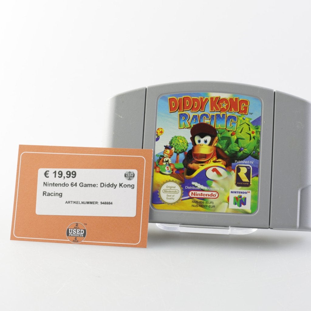 Nintendo 64 Game: Diddy Kong Racing, Nintendo, Zo goed als nieuw, Support@nintendo.com, 11-1 Hokotate-cho, Kamitoba, Minami-ku
Kyoto 601-8501
Japan