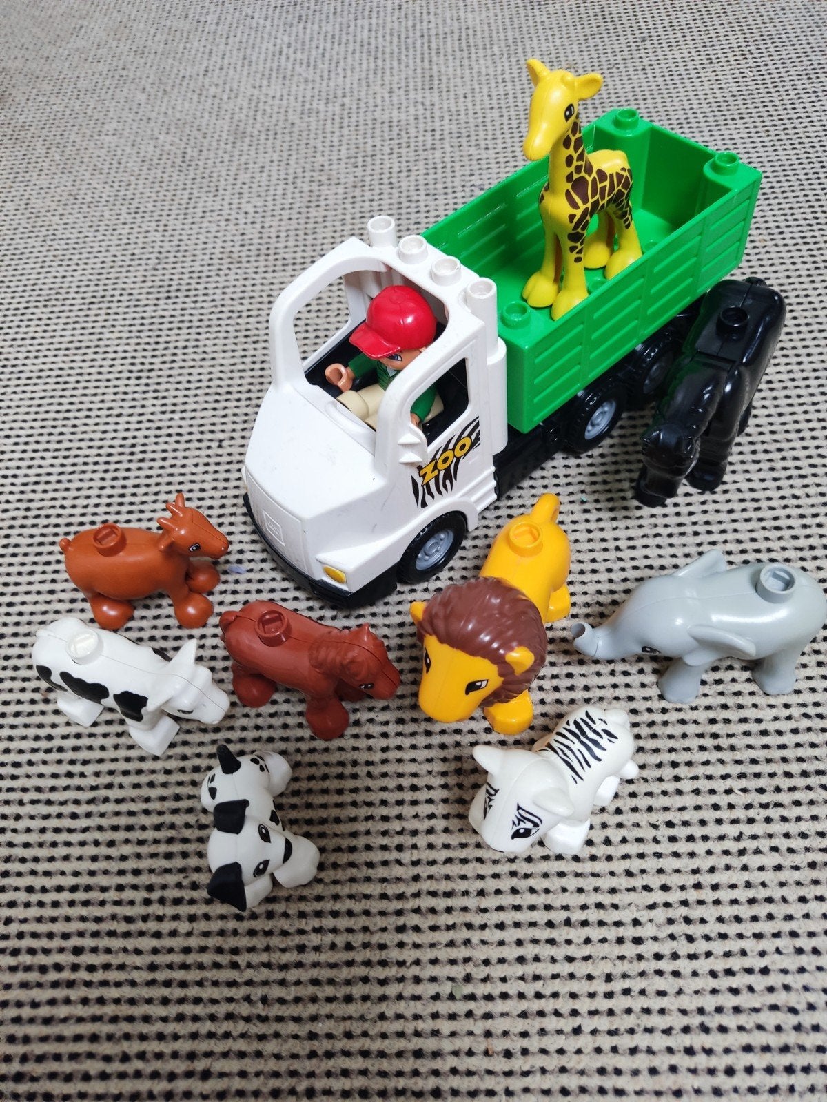 Lego Duplo Zoo Vrachtwagen met Dieren dierenverzorger, Inclusief minifiguren, Gebruikt, Lego, Ophalen of Verzenden