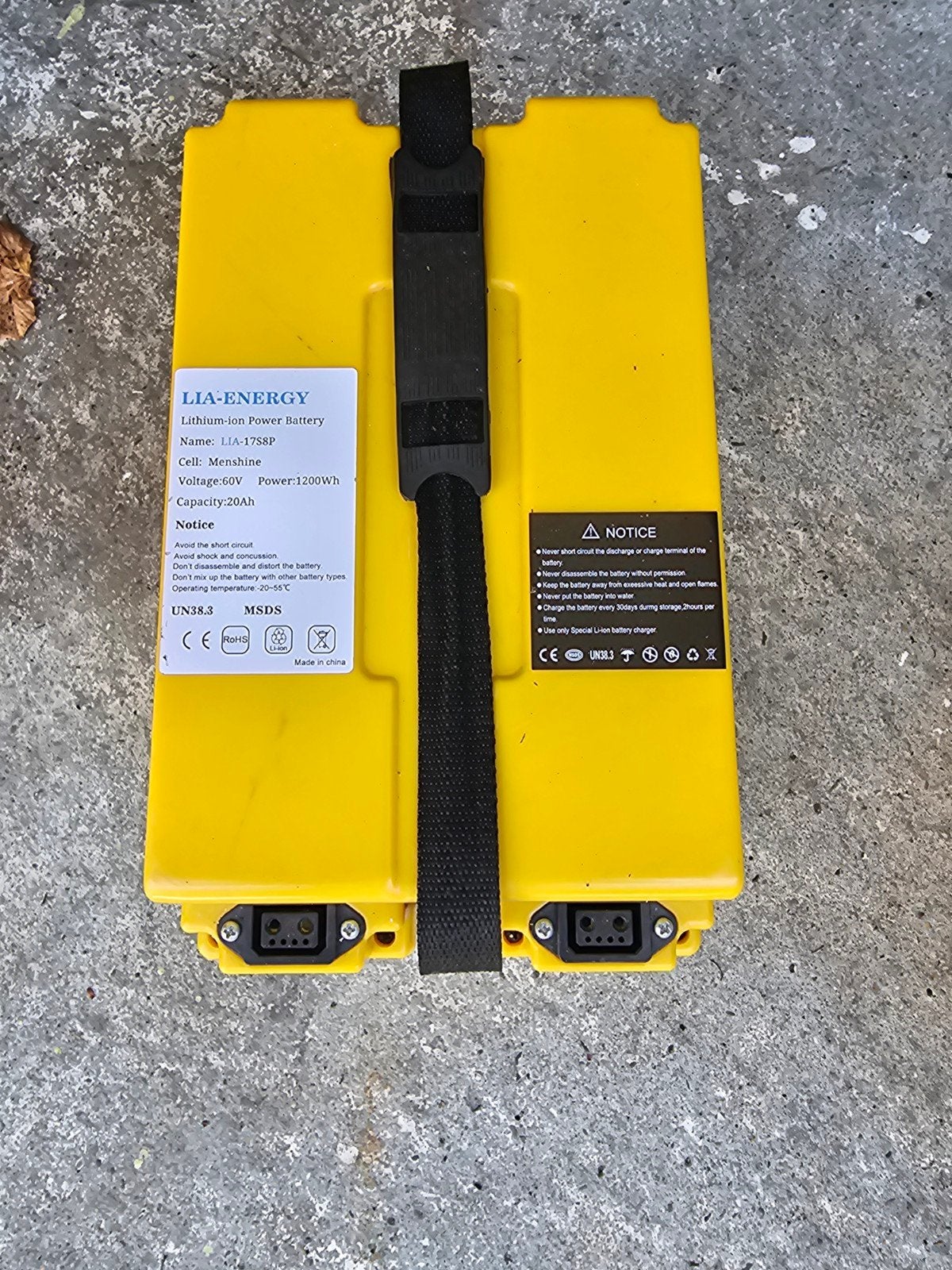 LIA-ENERGY Lithium-ion Power Batterij 60V 1200Wh, Fietsen en Brommers, Ophalen of Verzenden, Gebruikt