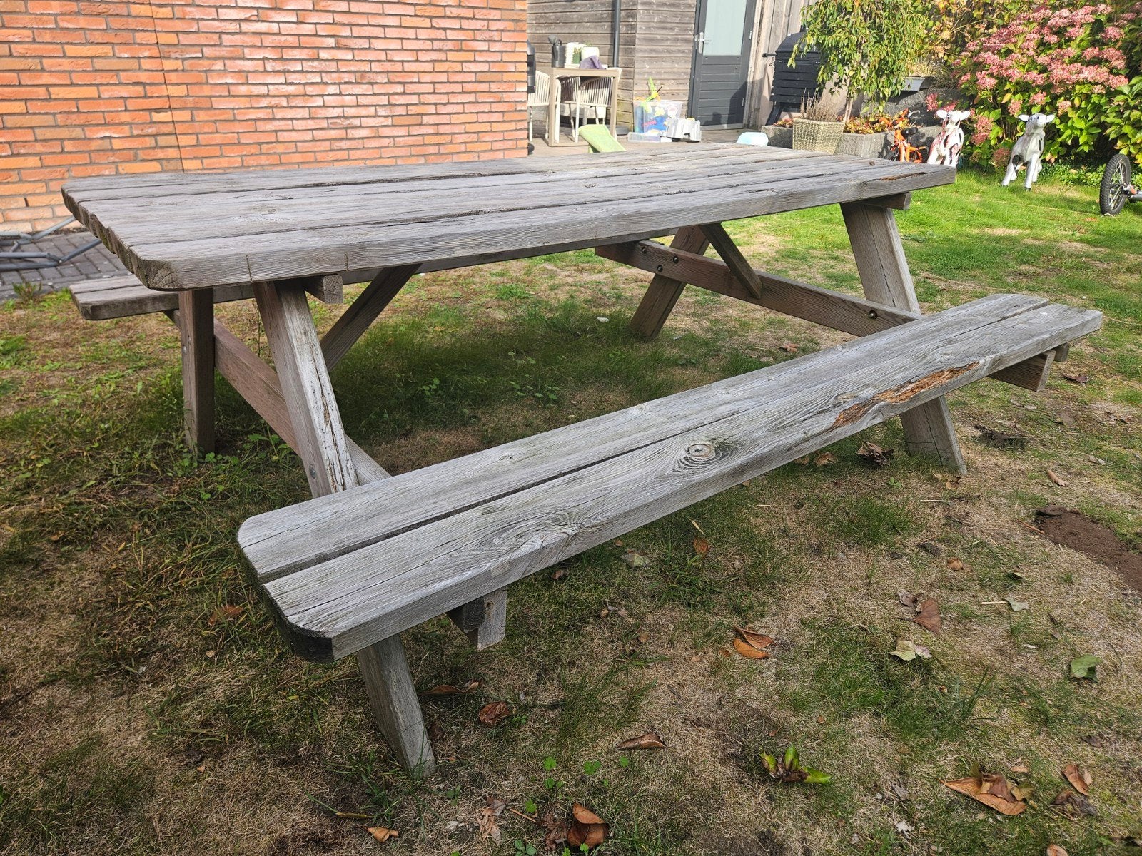 Gebruikte picknicktafel, Ophalen, Gebruikt, Rechthoekig, Hout