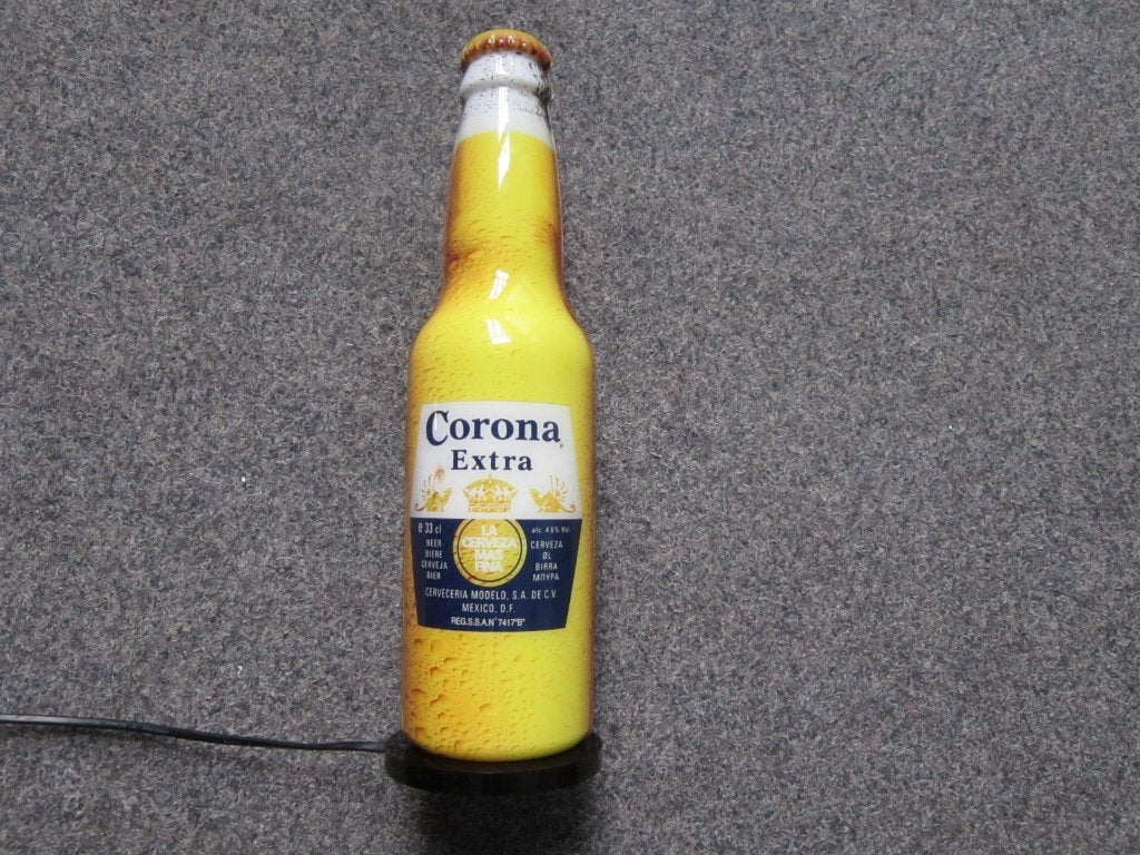 CORONA BIER LICHTRECLAME, Verzamelen, Biermerken, Ophalen, Gebruikt, Overige typen, Overige merken