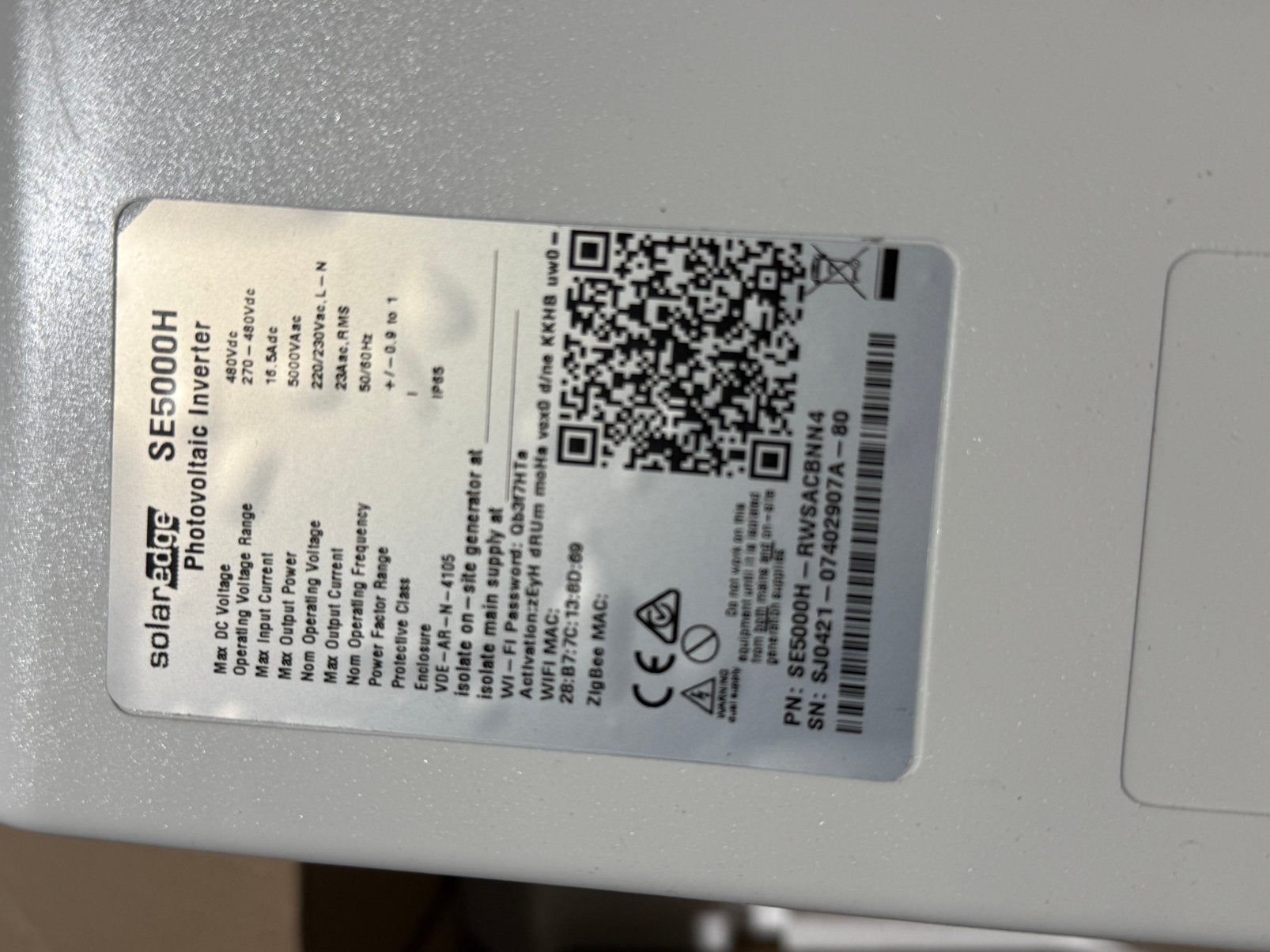 SolarEdge SE5000H HD-Wave omvormer 5 kW – €150, Ophalen, Nieuw