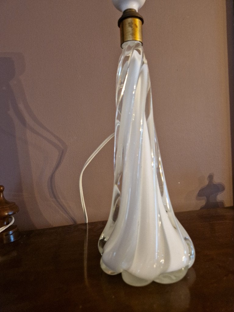 Italiaans Murano Glass Aquamarijn tafellamp uit de jaren 50, Ophalen of Verzenden