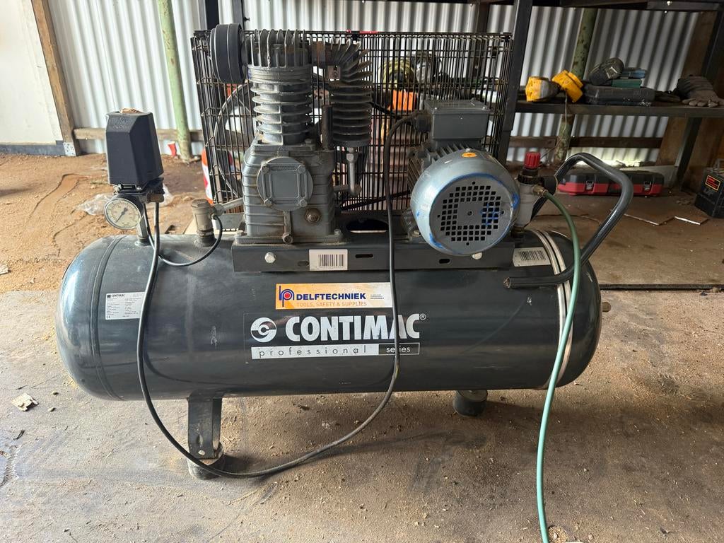 Contimac Compressor CM 405/10/100 D - Krachtstroom, Doe-het-zelf en Verbouw, Compressors, Zo goed als nieuw, 10 bar of meer, 100 liter of meer