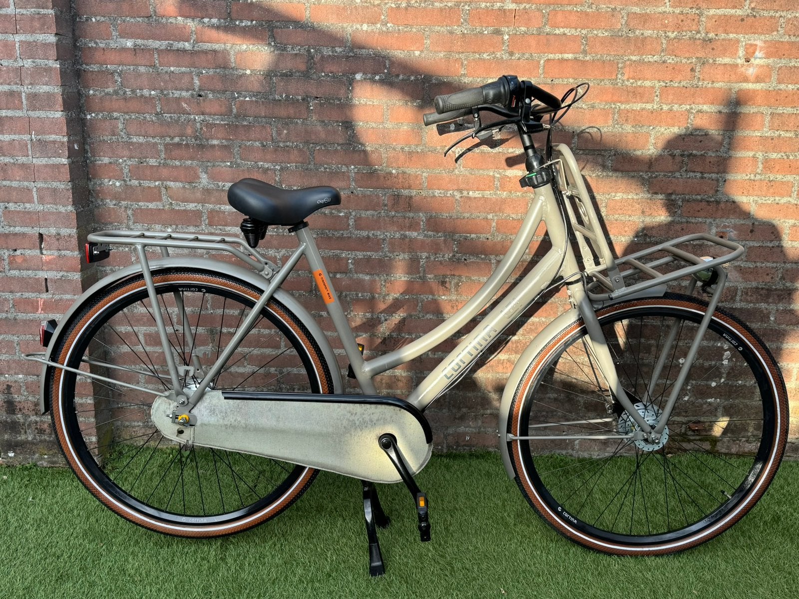 Cortina u4 transporterfiets grey matt super stoer, Versnellingen, Zo goed als nieuw, 50 tot 53 cm, Ophalen