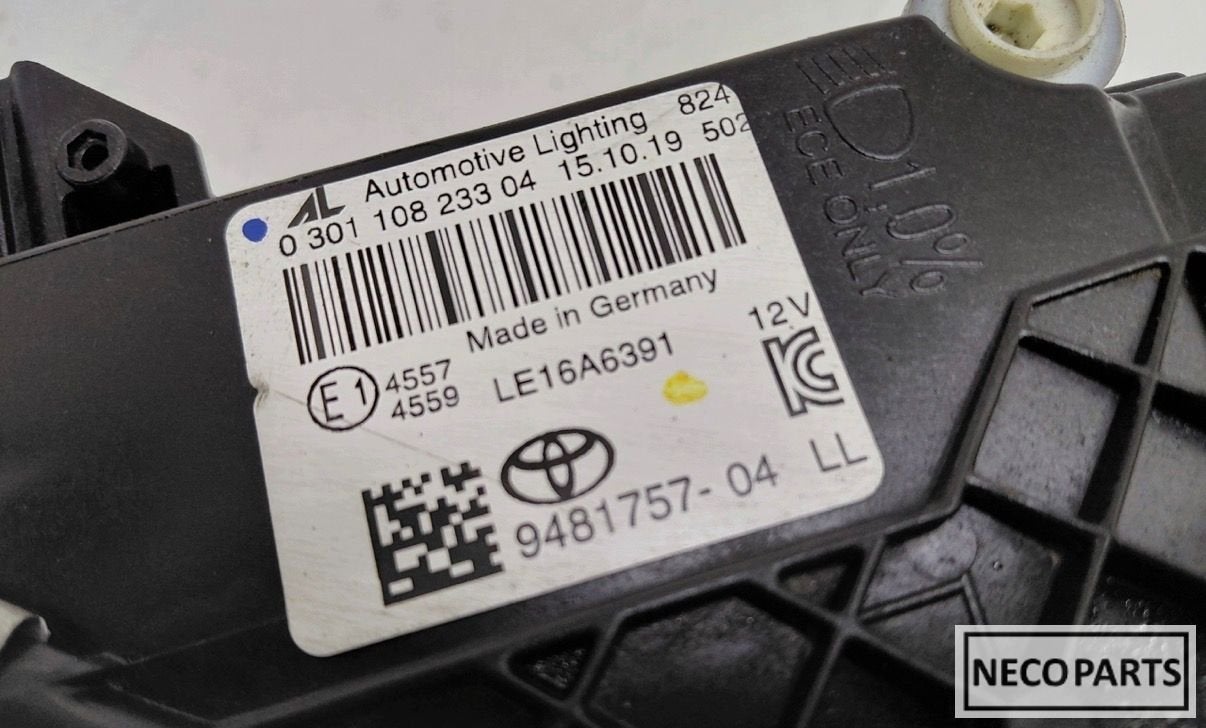 TOYOTA SUPRA MK5 FULL LED KOPLAMP LINKS 9481757 ORIGINEEL, Gebruikt, -, -, Ophalen of Verzenden