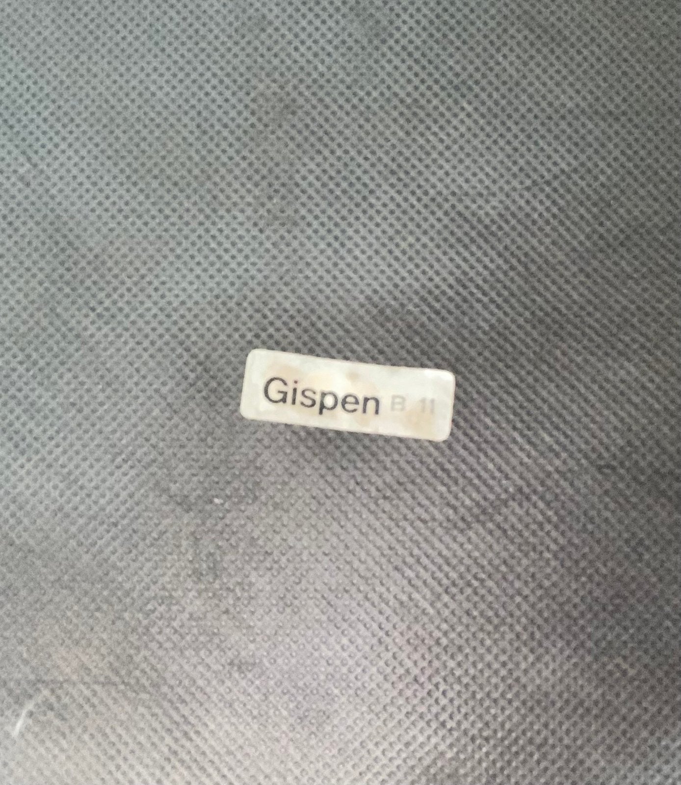 Gispen 1235 stoel met armleggers, Huis en Inrichting, Stoelen, Gebruikt, Blauw, Ophalen of Verzenden, Stof