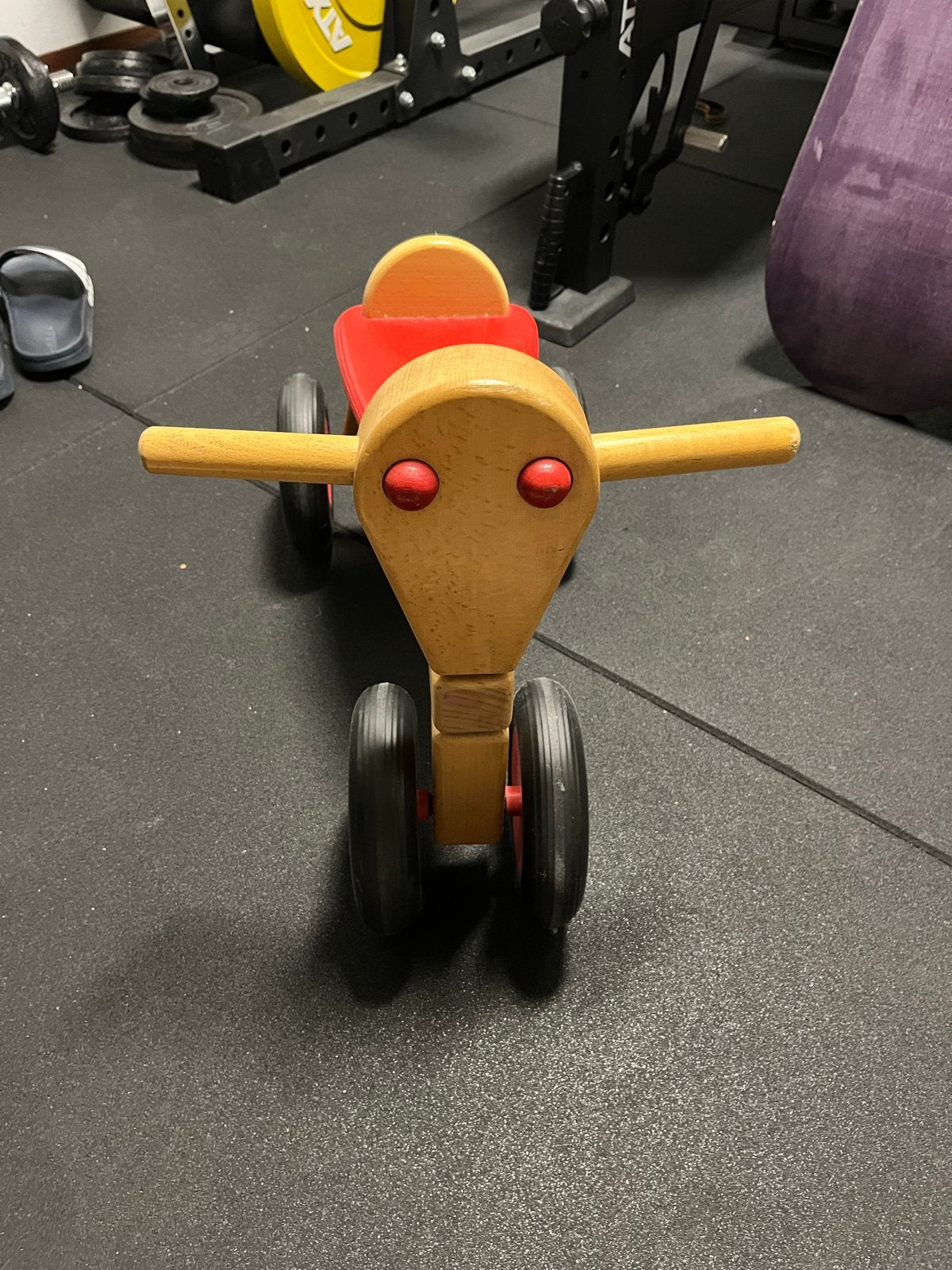 Houten loopfietsje Van Dijk Toys, Ophalen, Gebruikt, Rij- of Hobbelspeelgoed