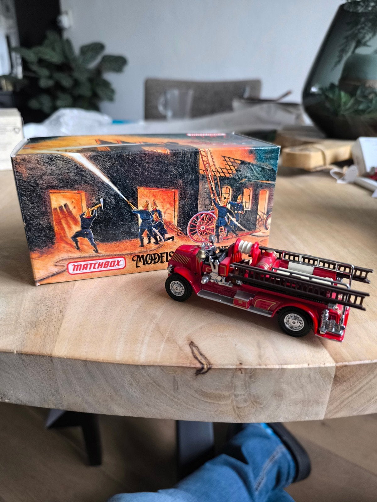 Matchbox Models of Yesteryear 1920 Mack AC Brandweerwagen, Ophalen of Verzenden, Zo goed als nieuw