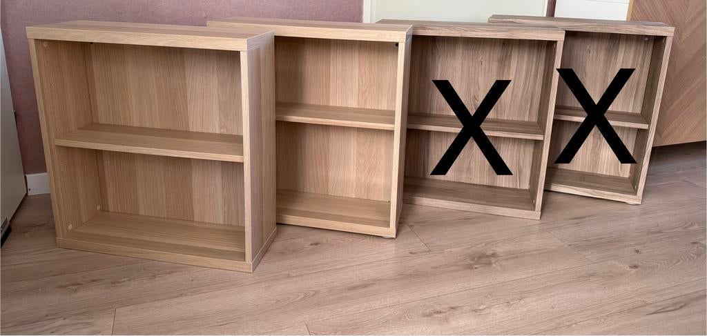Ikea Besta basis 2x eikeneffect b60xd20xh64, Ophalen, Gebruikt, 50 tot 100 cm, Minder dan 25 cm