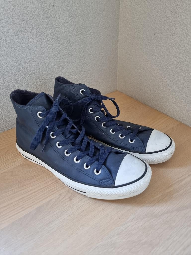 Leren blauwe Converse All Star sneakers maat 42 zgan, Blauw, Ophalen of Verzenden, Converse All Stars, Sneakers of Gympen