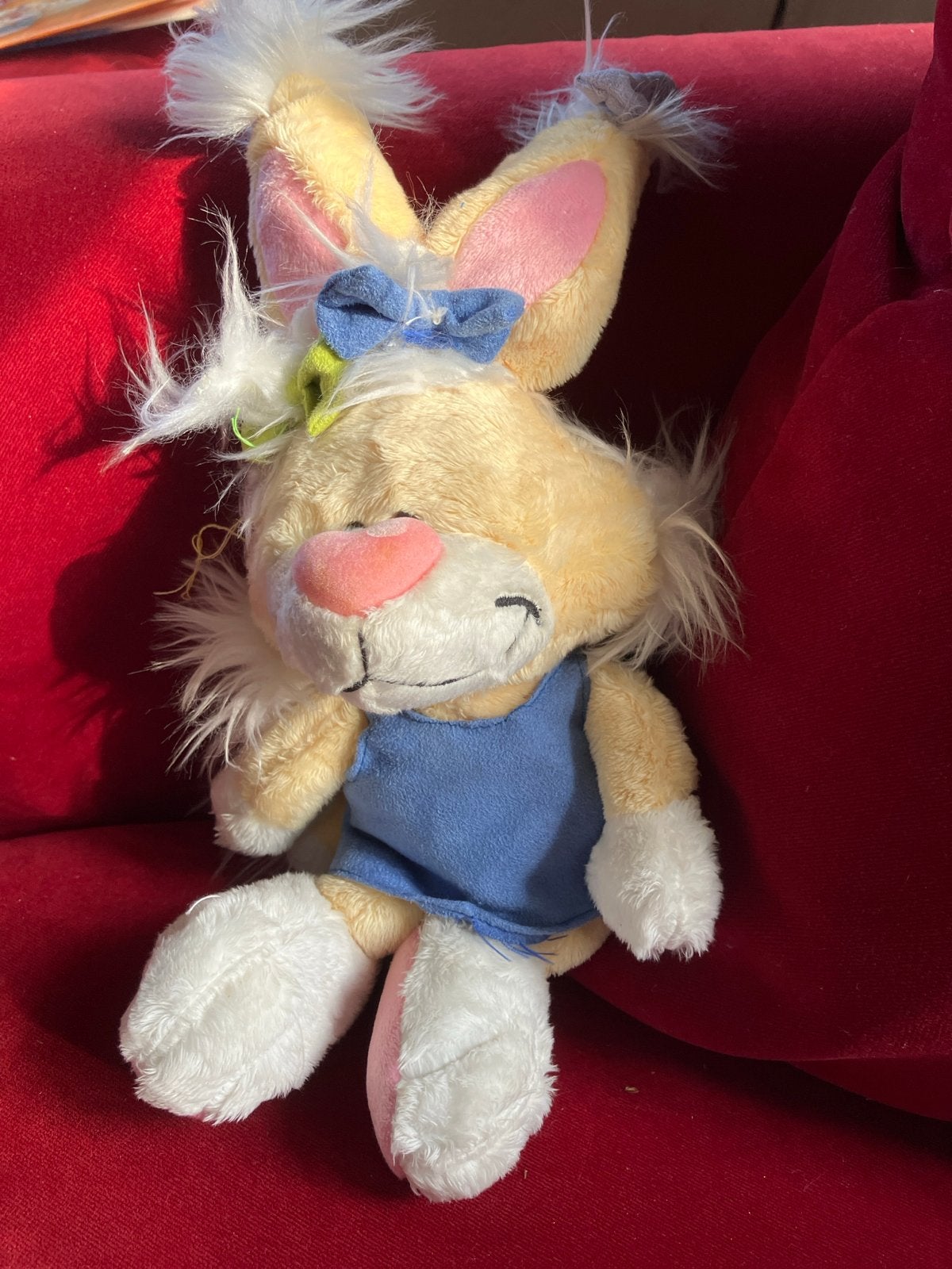 Schattig konijnenknuffel met blauw jurkje Diddl, Verzenden, Zo goed als nieuw, Knuffel