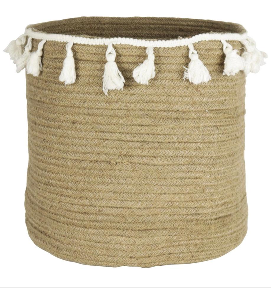 Gusta Opbergmand Bath & Bodhi Naturel/wit, Huis en Inrichting, Ophalen of Verzenden, Zo goed als nieuw, Rond, Riet