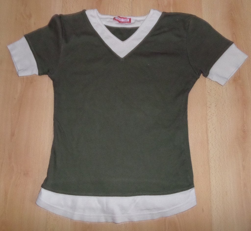 2-kleurig katoenen t-shirt maat 36/38 voor 1 euro!, Kleding | Dames, T-shirts, Ophalen of Verzenden, Zo goed als nieuw, Korte mouw