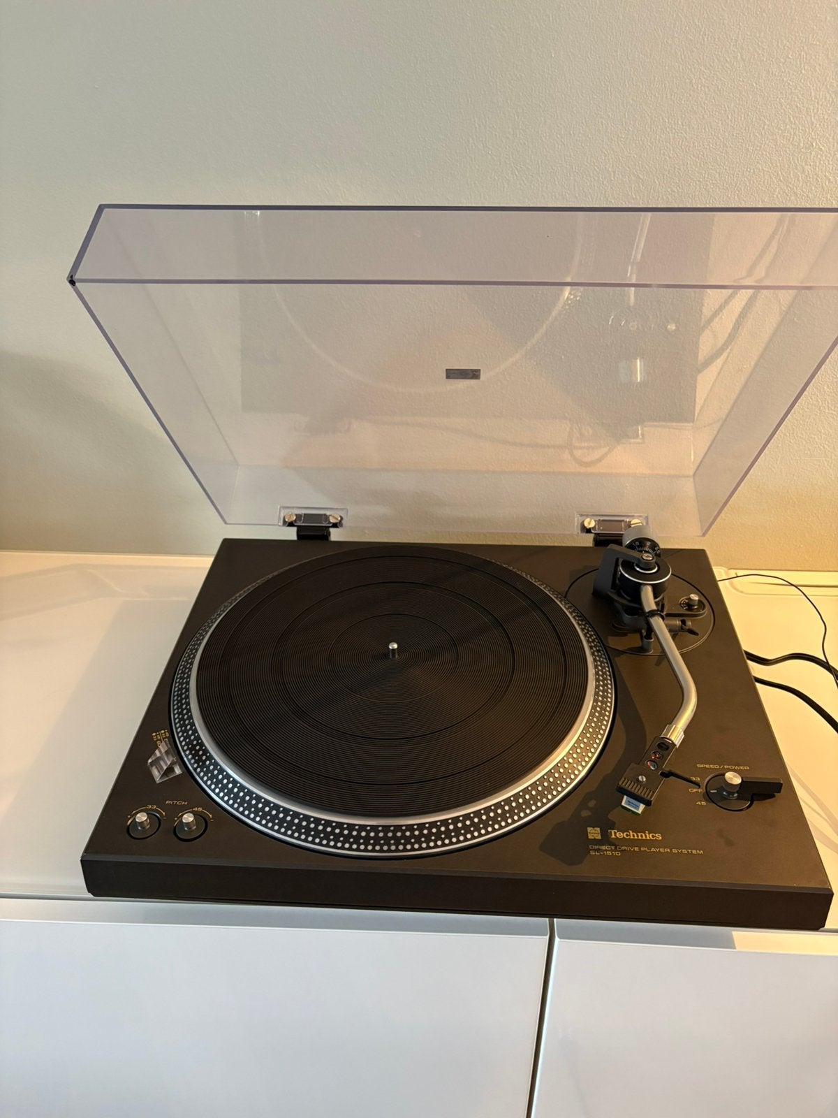 Technics SL-1510 Direct Drive Platenspeler, Gebruikt, Pitch-regelaar, Ophalen of Verzenden, Platenspeler
