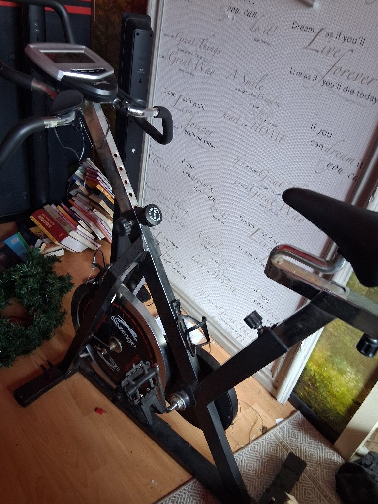 Hometrainer fiets met vliegwiel, Ophalen, Gebruikt, Metaal, Hometrainer