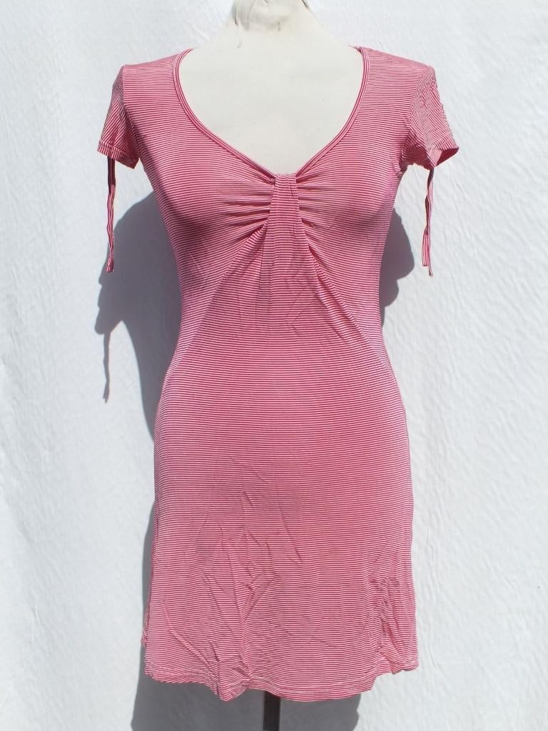 Leuke rood-wit gestreepte minijurk mt S merk Kontatto, Kleding | Dames, ., Ophalen of Verzenden, Zo goed als nieuw, .